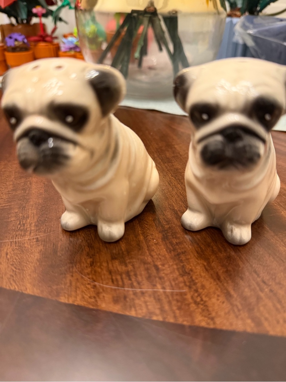 Pug dog Salt and Pepper Shakers - Off-White